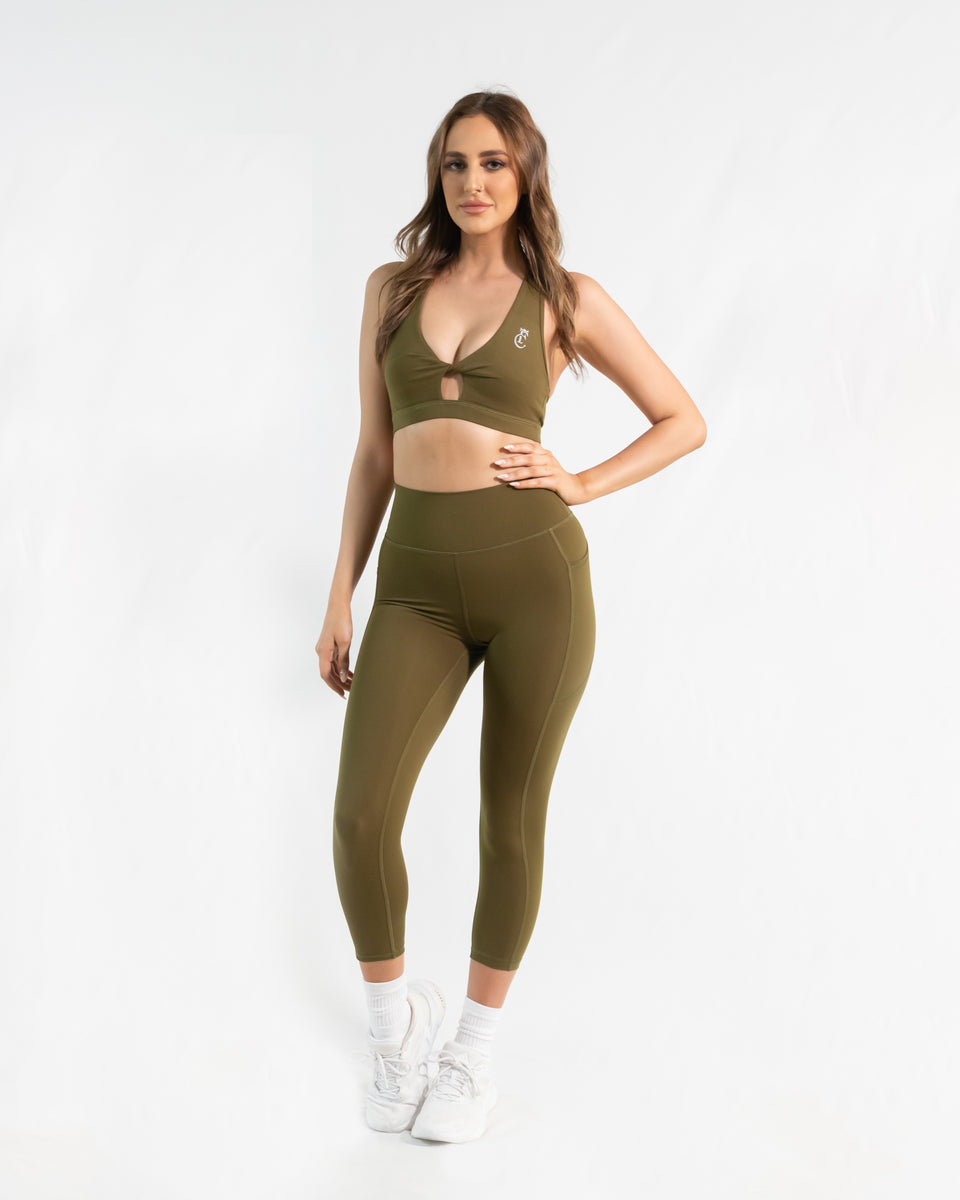 7/8 Length Pocket Tights Khaki – Fitness Cartel Apparel