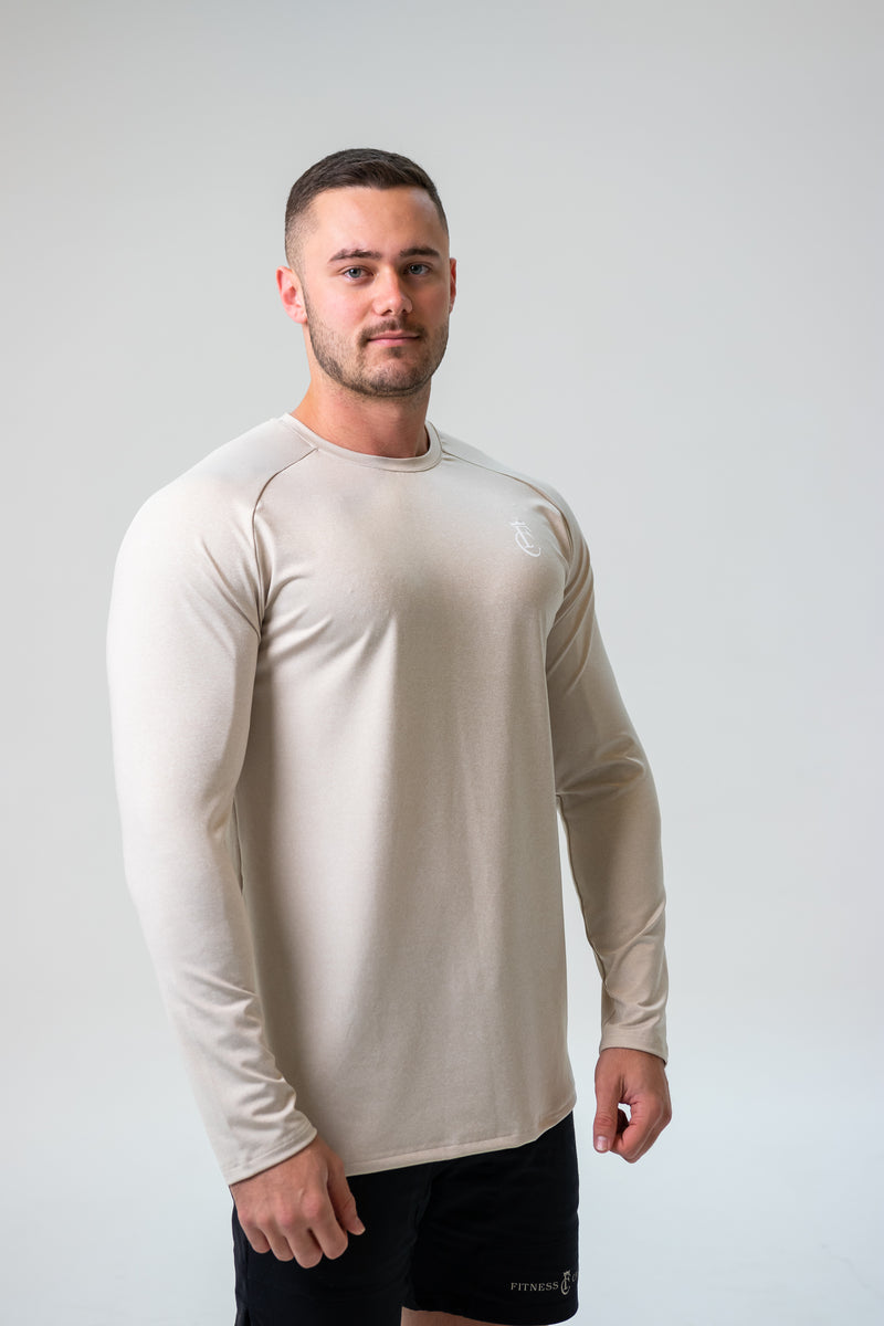 Mens Long Sleeve Beige – Fitness Cartel Apparel